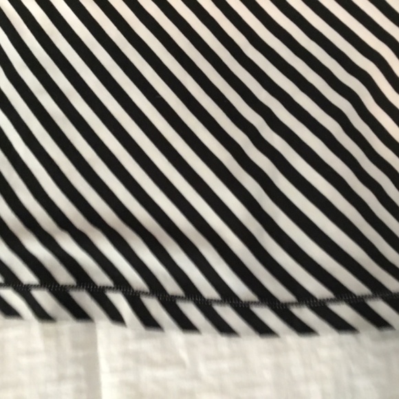 Max Studio Black and White Stripe A-Line  Skirt - Picture 2 of 4